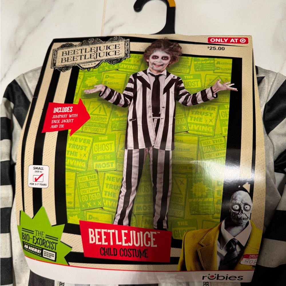 Rubie's Beetlejuice Child Costume - Black and White Brand New